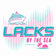 Logo for 'Lacks by the Sea' with a cruise ship and palm tree design.